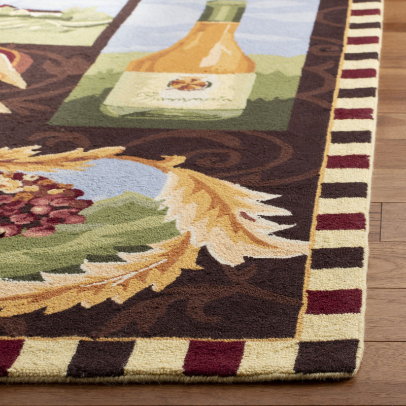 Chelsea Hand Hooked Wool Pile Rug, Rectangle 7'9" x 9'9" 