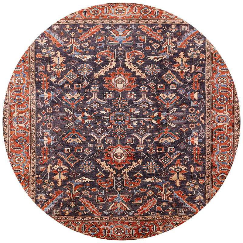 Oriental Indoor Rug, Round 3'