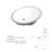 White Oval Ceramic Washbasin - Undermount, Heat, Stain, Scratch, Rust With Overflow Stain Lavatory Sink For Decoration White,