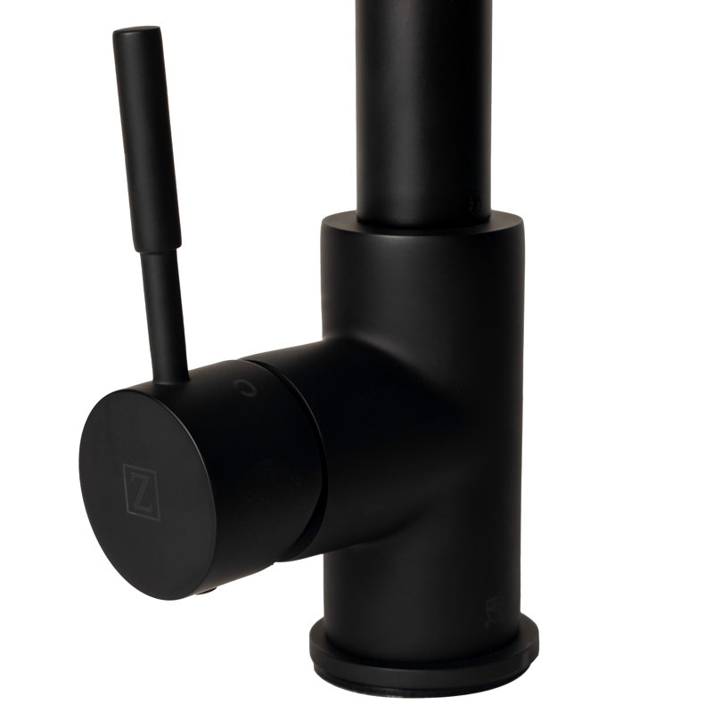 Gemini Single Handle Kitchen Faucet with Side Spray and Accessories, Matte Black