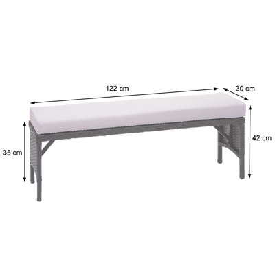 Picknick-Bank Bansal aus Polyrattan