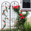 Treillis de jardin en métal - paquet de 2, 86,7 po x 19,7 po, filet de soutien pour plantes antirouille, noir, méthode facile à construire, tube galvanisé, adapté aux plantes grimpantes telles que le lierre, la rose, la gloire du matin,