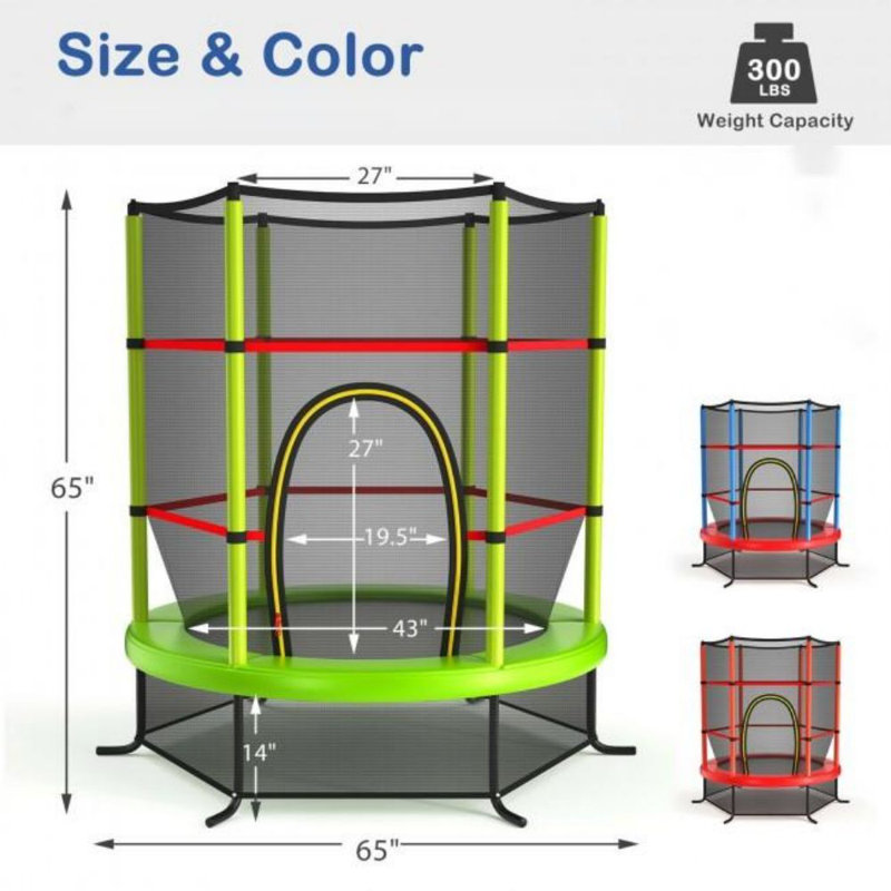 Trampoline 65 'pour enfants, Vert