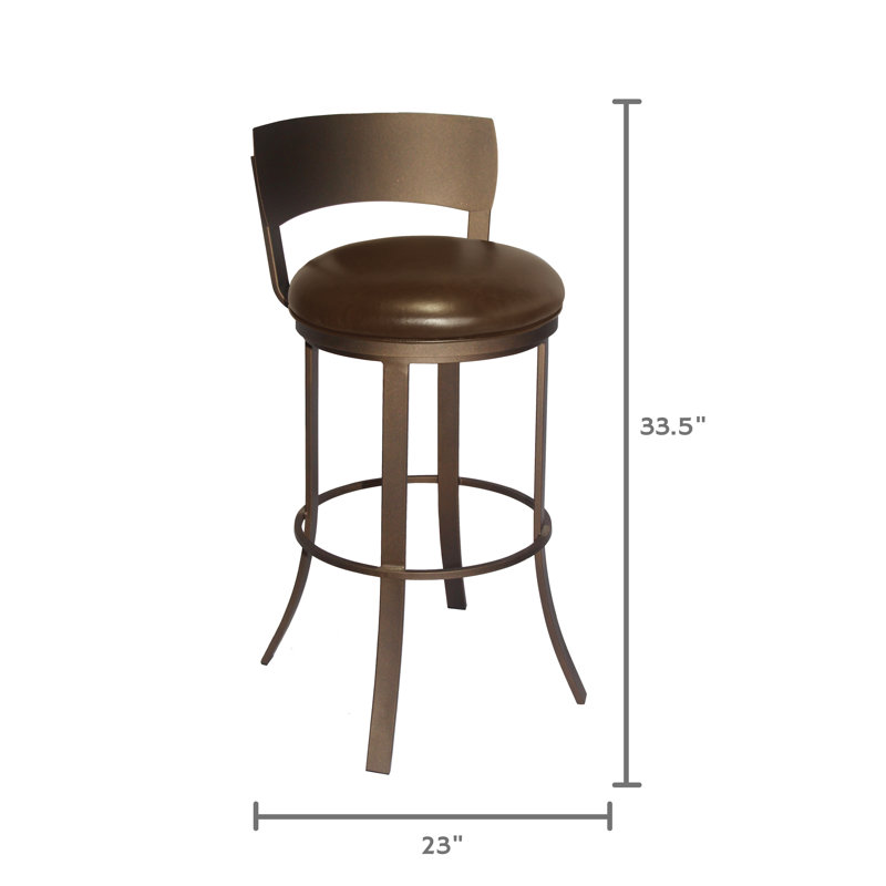 Upholstered Counter Stool with Metal Frame, Counter Stool (26" Seat Height)