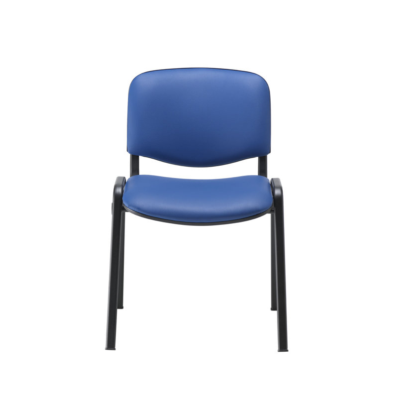 Silsden Armless Stacking Chair, Blue, Black
