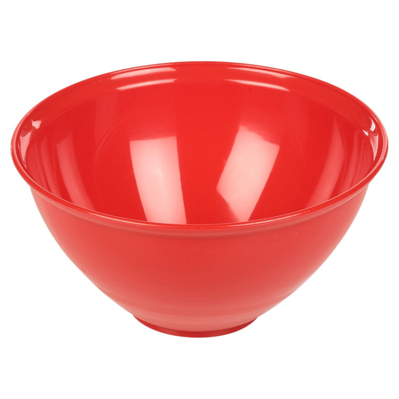 Plastic Colourful Kitchen Mixing Salad Bowl, Red, 1.149 Quarts