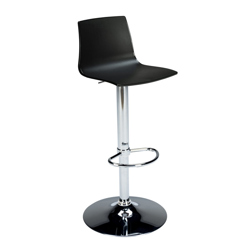 Imola Adjustable Height Bar Stool, Black