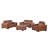 Grimsby 4-Pieces Cow Top Genuine Leather Sofa Set with Ottoman-258592778-258592789