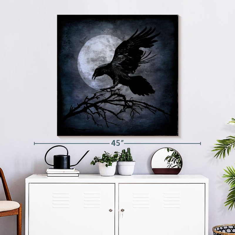 Kelan Moonlight Crow, 33" H x 33" W