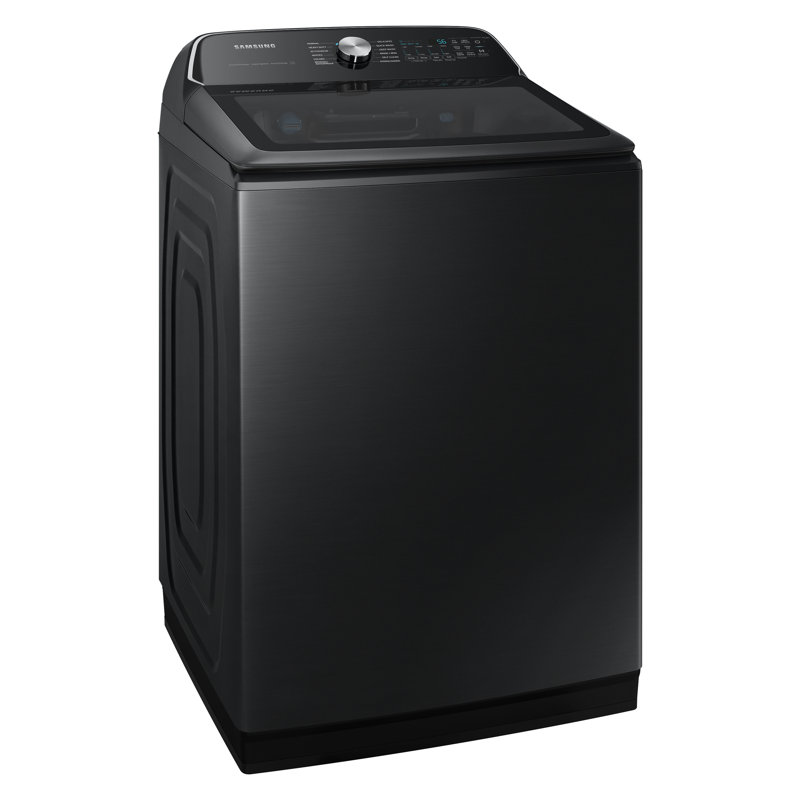Samsung 5.5 cu. ft. Extra-Large Capacity Smart Top Load Washer with Super Speed Wash, Brushed Black