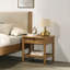 Ensemble de chambre à coucher avec lit plateforme et table de chevet 2 pièces Vichy