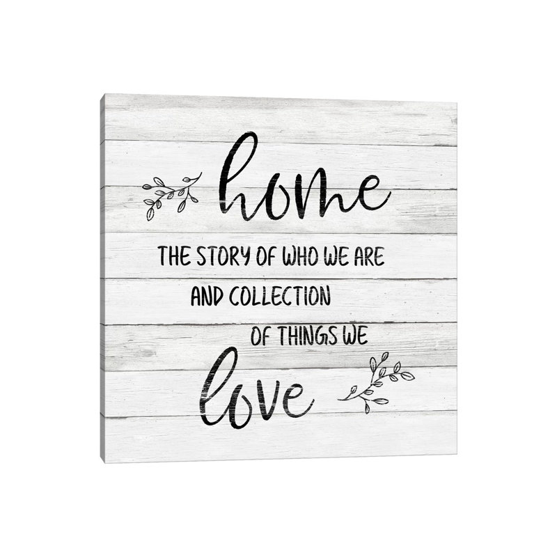 Home Love 1 Piece Wrapped Canvas Wall Art, 30.48 cm H x 30.48 cm W