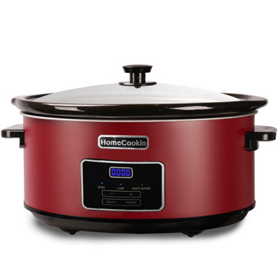 HomeCookin Programmable Slow Cooker 8QT Red