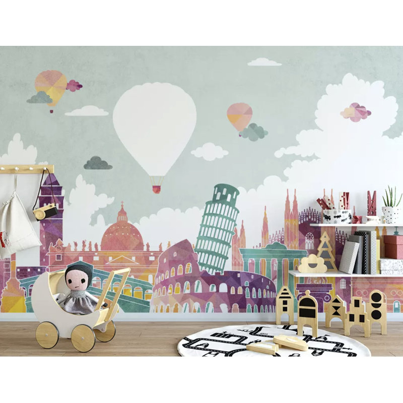Adhésif mural pour enfants Ewell, L 75 po x l 112 po