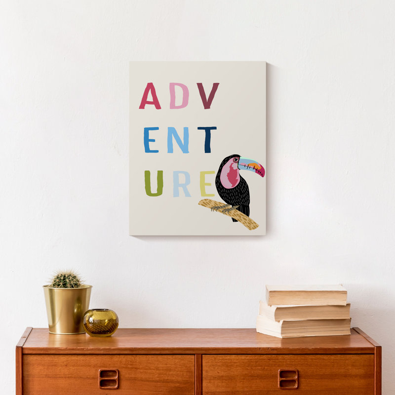 Art d'aventure sur toile, H 14 po x l 11 po x P 1,25 po