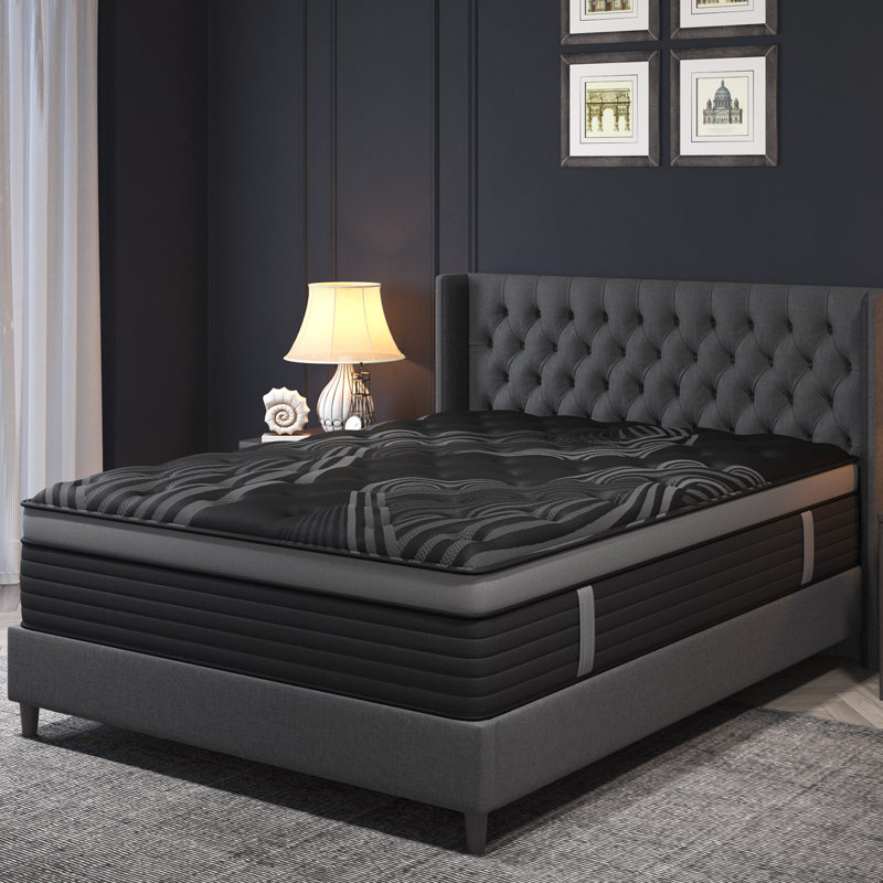 14'' Medium-Firm Euro Top Cooling Memory Foam Hybrid Mattress Bed in a Box, King, 14"