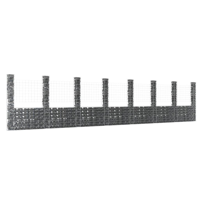 Ancell Silver Mesh Fence Panels, 200cm H x 860cm W x 20cm D