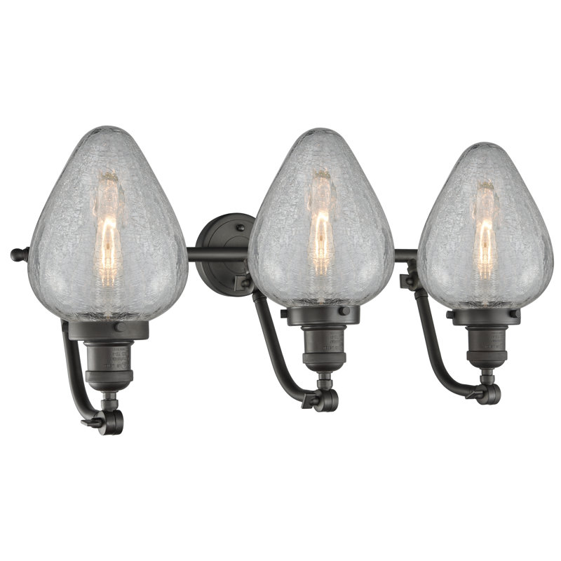 Éclairage pour meuble-lavabo à intensité variable Shauna, Bronze huilé, 3 lumières
