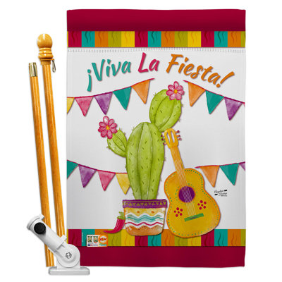 Double Sided 40'' H x 28'' W Polyester Flag Set