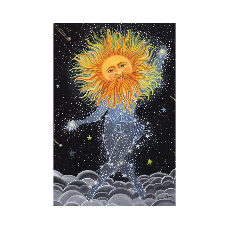 Brother Sun by Jahna Vashti - Wrapped Canvas Painting, 30.48cm H x 20.32cm W x 1.91cm D