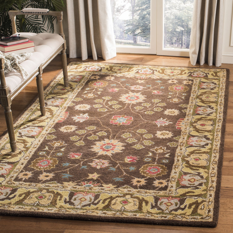 Tapis oriental en laine touffeté à la main Tingley, Rectangle 9 pi 6 po x 13 pi 6 po