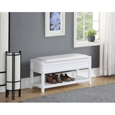 Banc avec rangement pour chaussures Rouen, blanc
