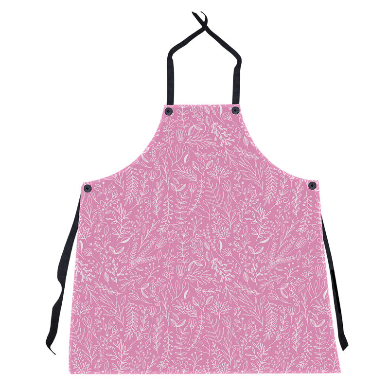 Tablier à motif floral ditsy, Rose / blanc