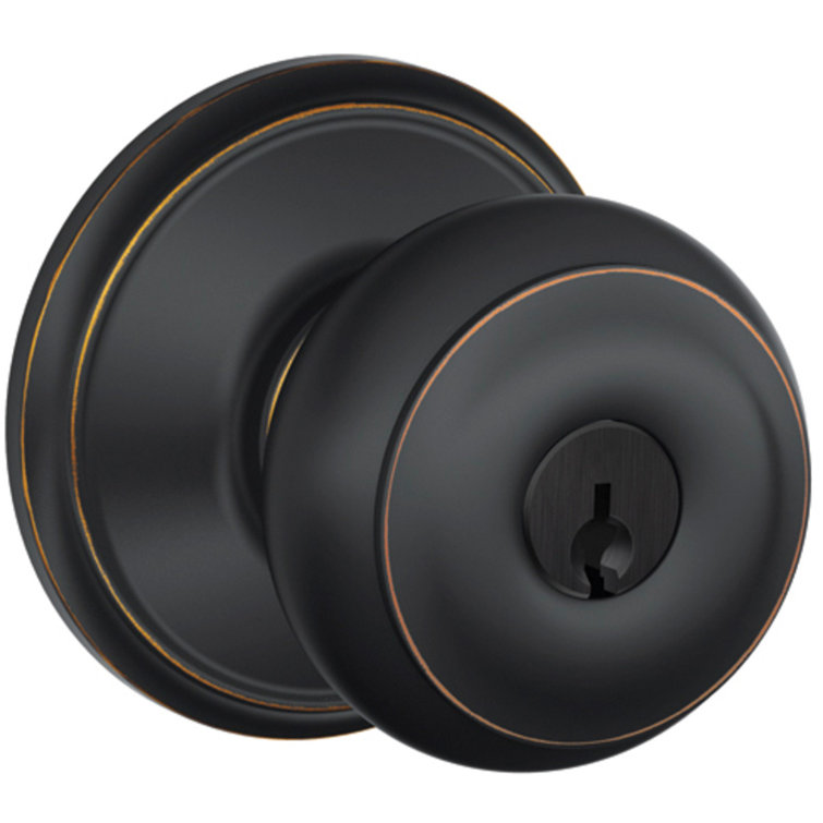 Georgian Keyed Door Knob with Circle Rosette
