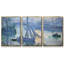 Ensemble de 3 pièces encadrées sur toile Monet-750728035-750728033