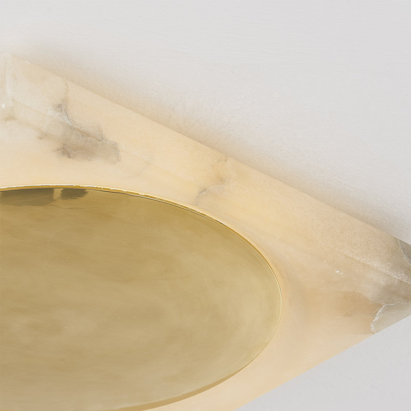 Hamel 1 Light Flush Mount, Vintage Brass