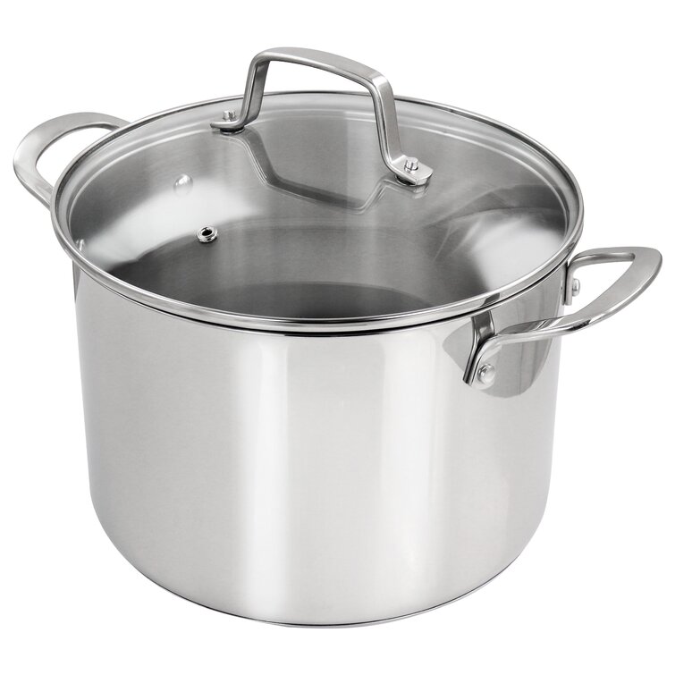 8-Quart Pot Stainless Steel with Lid - Brooklyn Brew Shop