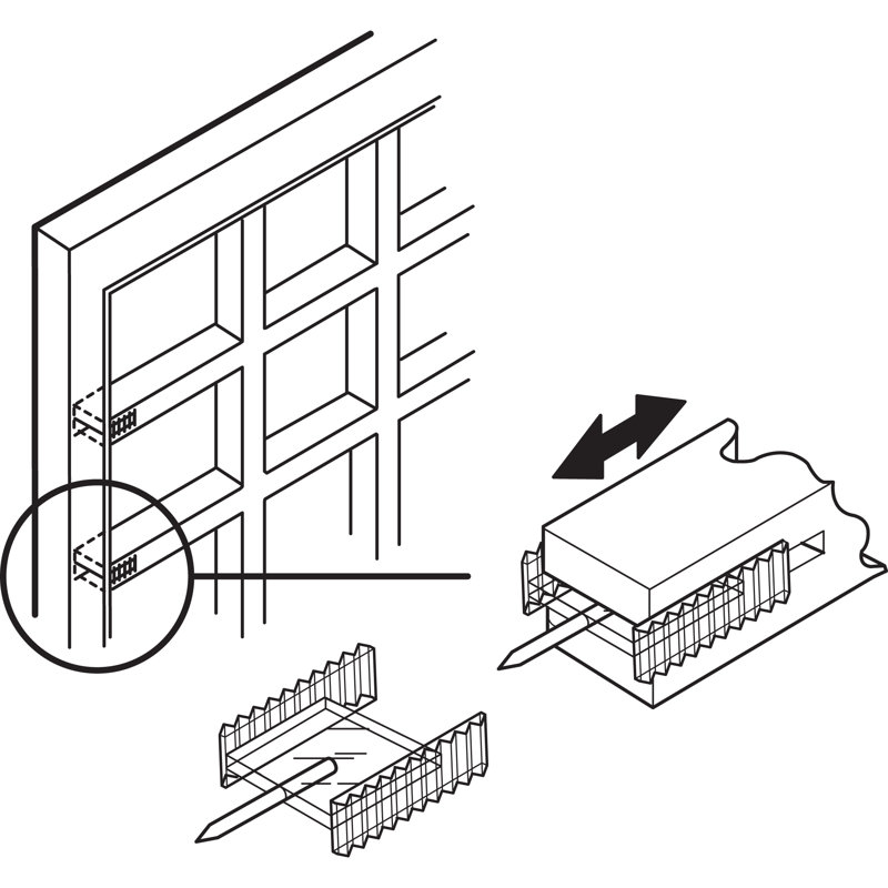 Attaches de grille de fenêtre en plastique transparent Prime-Line, H 4,8 po x l 1,85 po x P 0,65 po