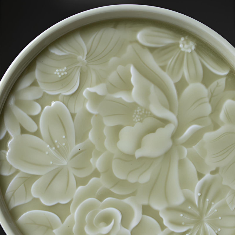 Olive Blue Relief Wanhua Pot - Celadon Tea Tray, The Choice Of Tea Art Boutique