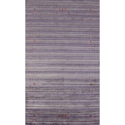 Tapis mauve à motif de lavande Gabbeh