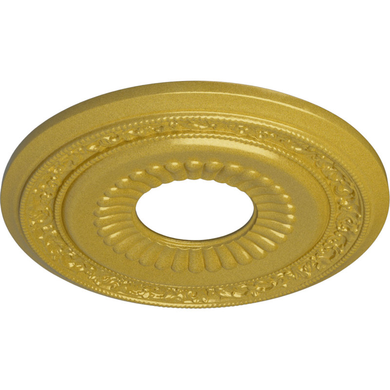 Médaillon de plafond 20 x 20 5/8 po x 6 1/4 po x P 1 3/8 po Lauren (convient aux auvents jusqu'à 6 1/4 po), Doré intense