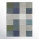 Rectangle Clements Geometric Machine Woven Chenille Area Rug in Blue/Gray/Green