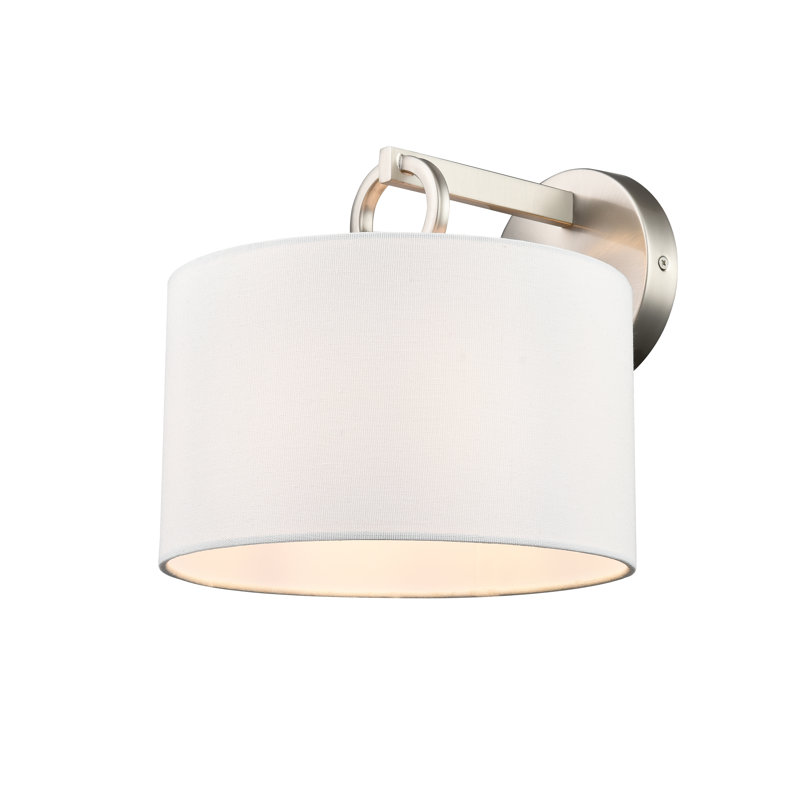 Karnesia 9.6" Tall Steel Armed Sconce, Brushed Nickel