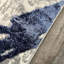 Tapis de luxe à motif abstrait gris avec cercles bleu marine-470088378