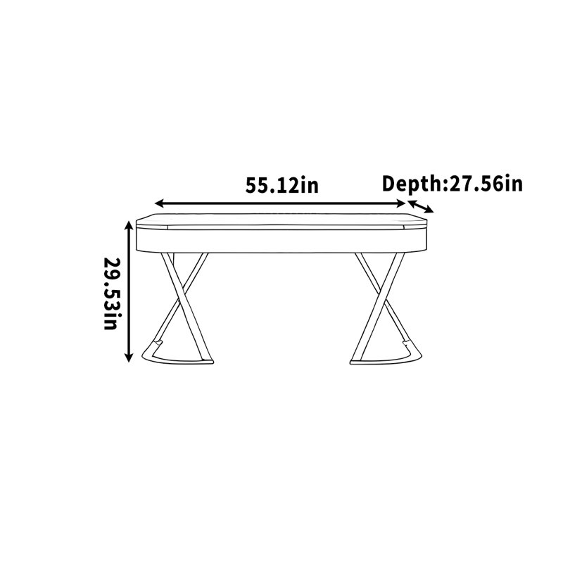 Dechant, 29.53" H x 55.12" W x 27.56" D