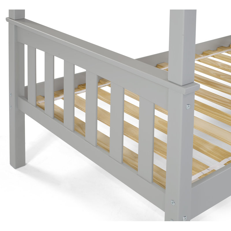 Lit superposé simple en bois massif Swifton par Harriet Bee, Gris