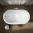 Iron Works Historic 66" x 36" Freestanding Oval Bath with Iron Black Exterior and Safeguard Finish-16321537