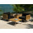 Outdoor Furniture Monterey 4 Seater Patio Chat Set with Coffee Table & Side Table-70572009-70572019