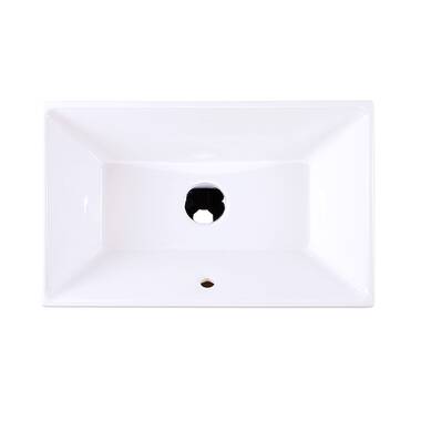 Kallista P74235-WO-0 Perfect Under-Mount Sink, Centric Rectangle with Overflow Stucco White