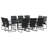 Set Of 4 Dark Grey Aluminium And Glass Large Expandable