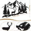 Décoration murale métal cerf forêt