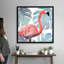 «Flamingo Splash I», art mural sur toile-78027949-78027945