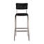 Waylon 30 in. Seat Height Leather and Iron Bar Height Stool with Back and Footrest-171709289