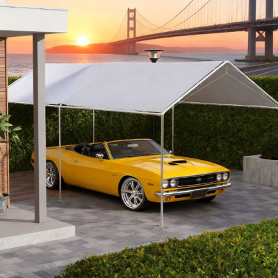 Easy To Install Carport Roof,UV Resistant Canopy Replacement Cover With Ball Bungee Cords
