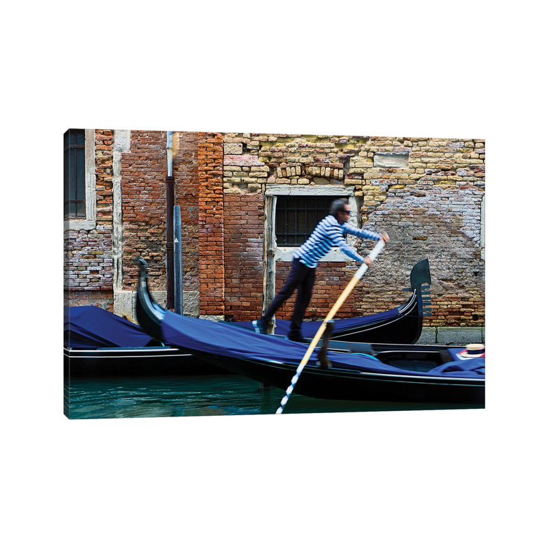 Gondolier by Zoe Schumacher - Wrapped Canvas Print, 101.6 cm H x 66.04 cm W x 1.91 cm D