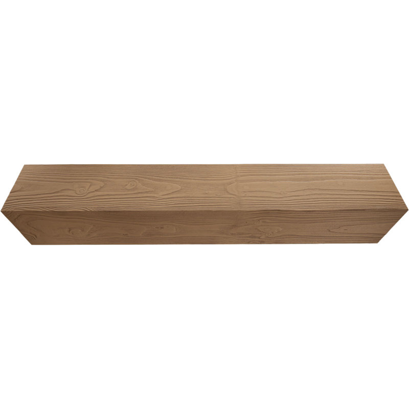 Poutre de plafond à 3 côtés en faux bois Endurathane sablé (poutre en U), H 4 po x l 12 po, Caramel, 18 pi L